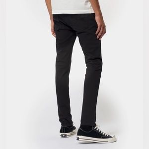 NWT Nudie Jeans Skinny Lin in black-black, 33x32